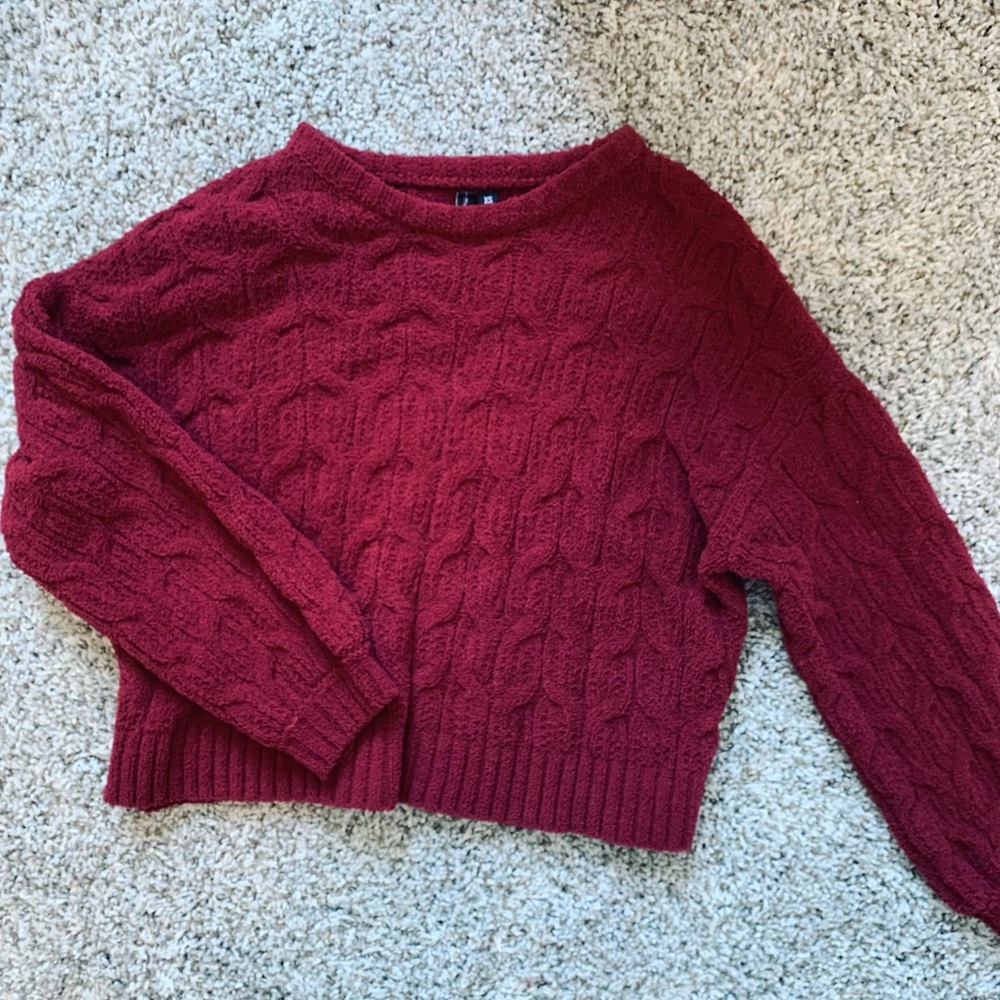 MOON&MADISON Maroon Red Soft Sweater